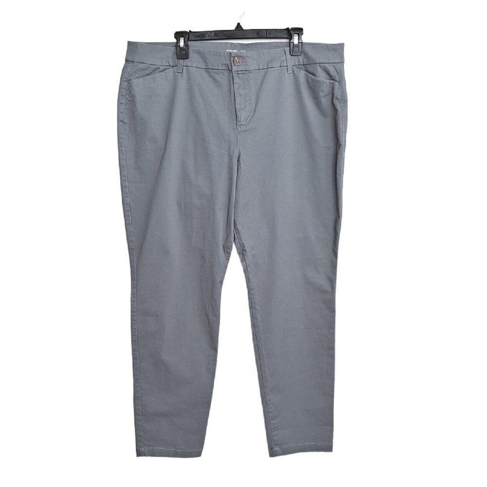Old Navy Pants Women's Size 18 Skinny Khaki Grey Pockets Stretch Work Uniform